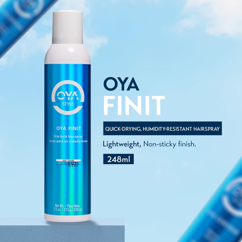 OYA FINIT Quick Drying Extra Hold Hairspray - Strong Aerosol Hair Spray for Women and Men - Volumizing Anti-Frizz Styling Hold for All Hair Types - Flexible Setting and Long Lasting Volume - 250ml - Image 2